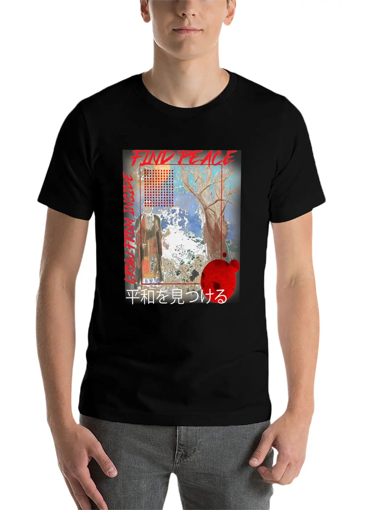 Find Peace Grow From Inside Classic Cotton Tee – Unisex Comfort For Any Season