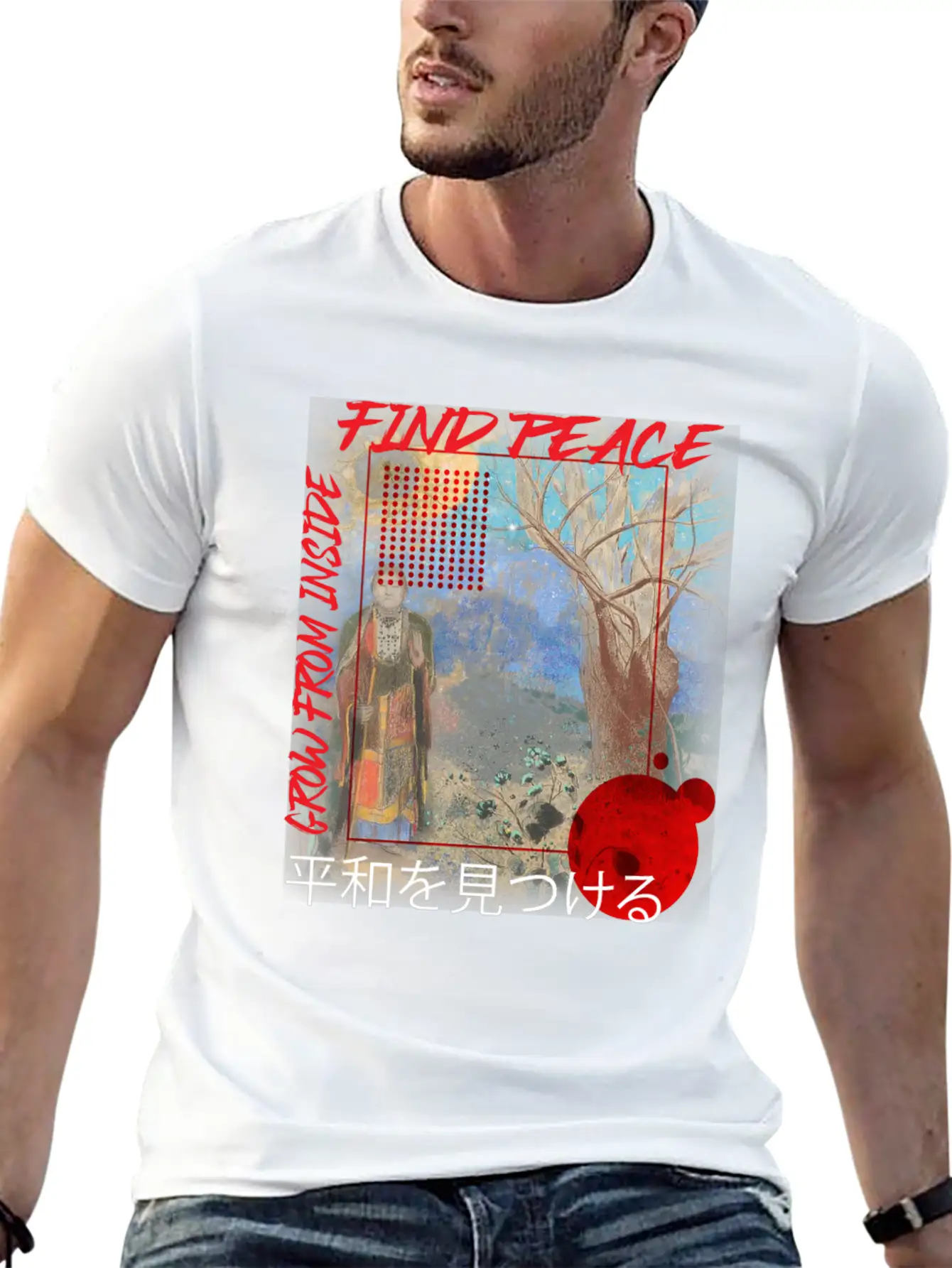 Find Peace Grow From Inside Classic Cotton Tee – Unisex Comfort For Any Season