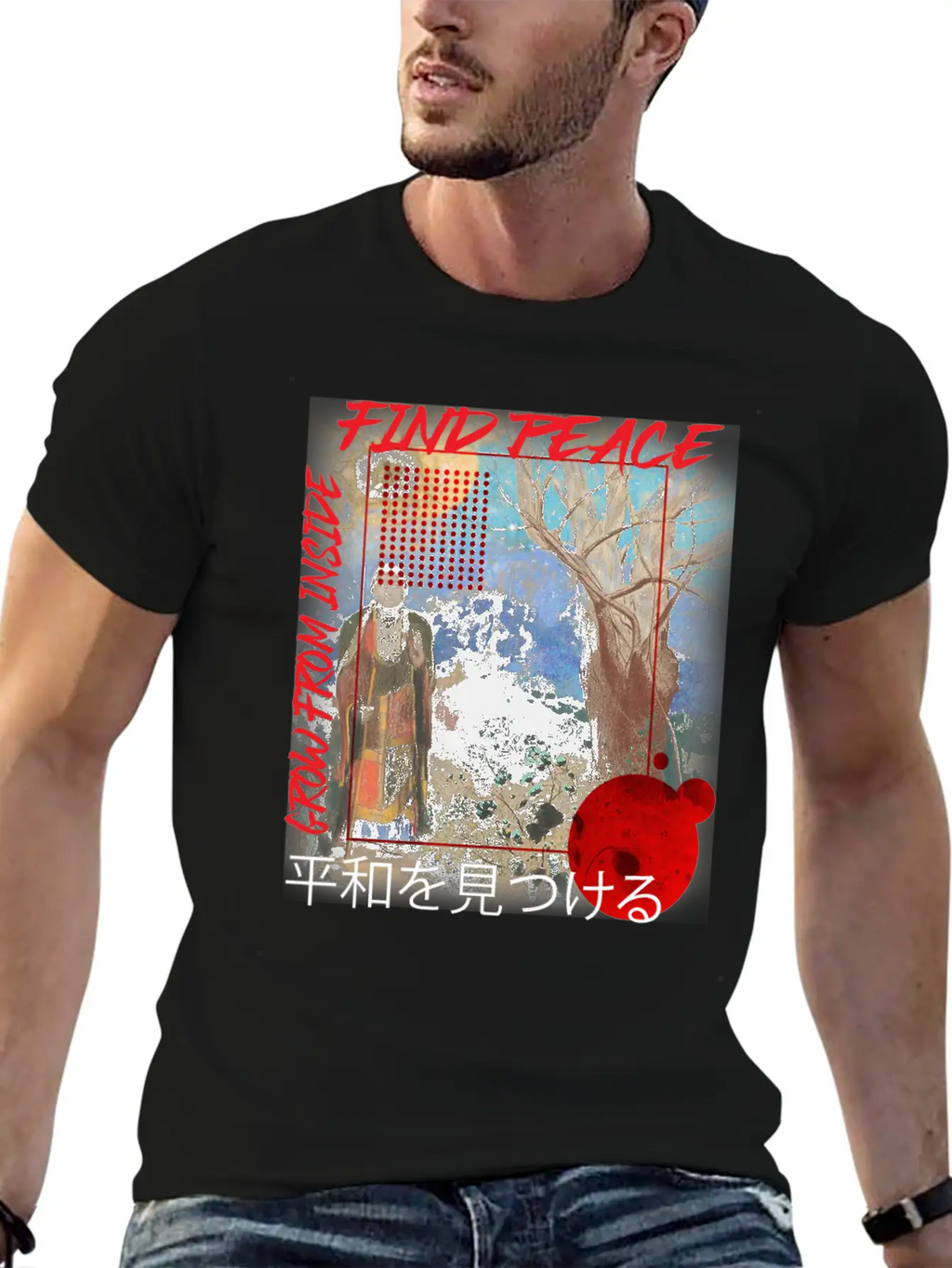 Find Peace Grow From Inside Classic Cotton Tee – Unisex Comfort For Any Season