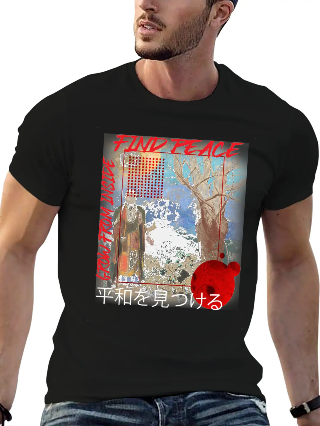Find Peace Grow From Inside Classic Cotton Tee – Unisex Comfort For Any Season