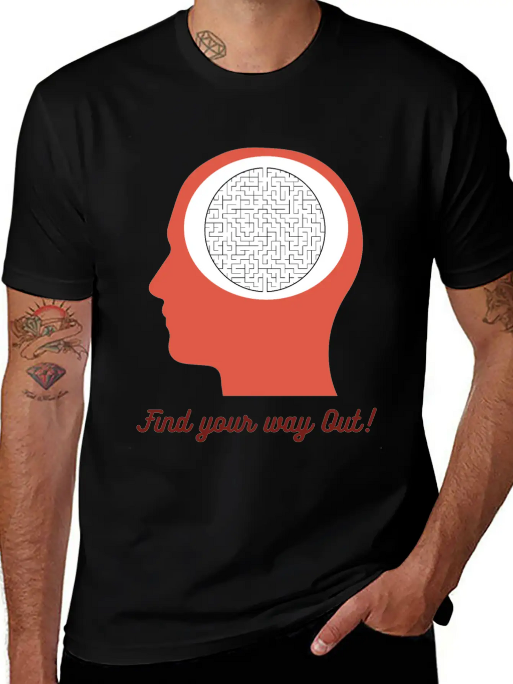 Find Your Way Out! Get Out Of Your Mind! Breathable Soft Cotton T-Shirt – Timeless Casual Look