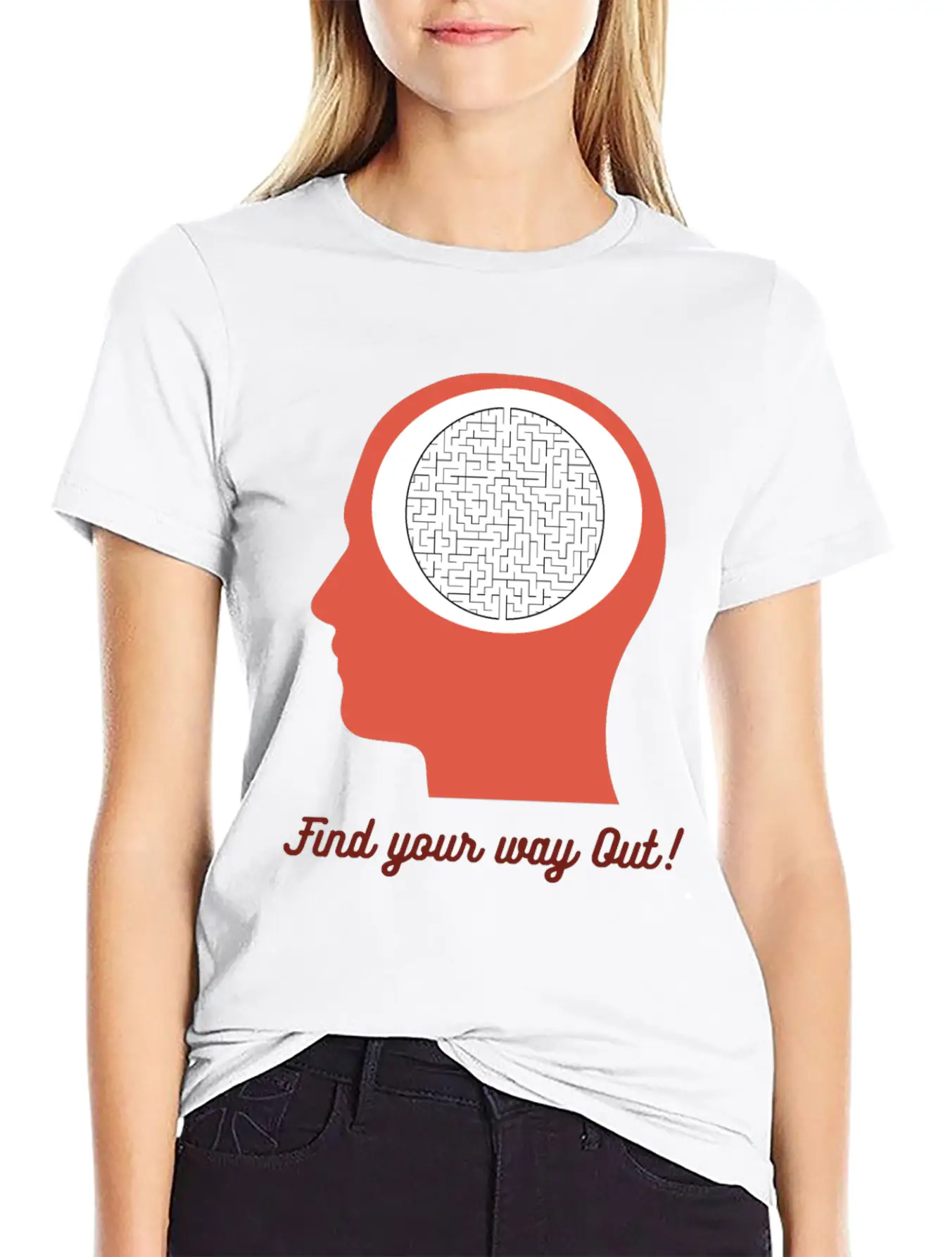 Find Your Way Out! Get Out Of Your Mind! Breathable Soft Cotton T-Shirt – Timeless Casual Look