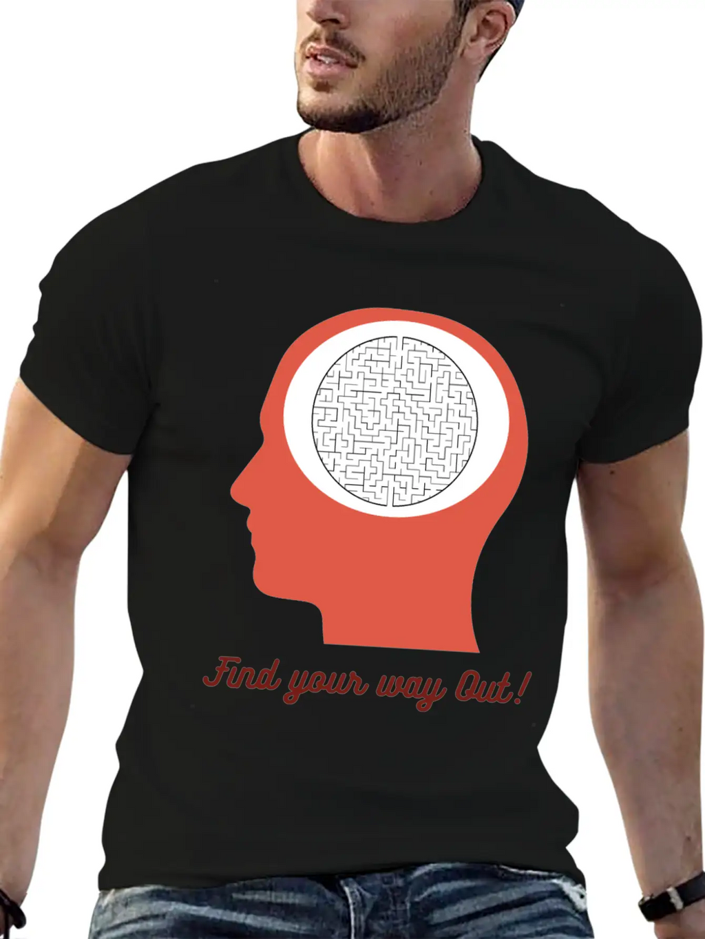 Find Your Way Out! Get Out Of Your Mind! Breathable Soft Cotton T-Shirt – Timeless Casual Look