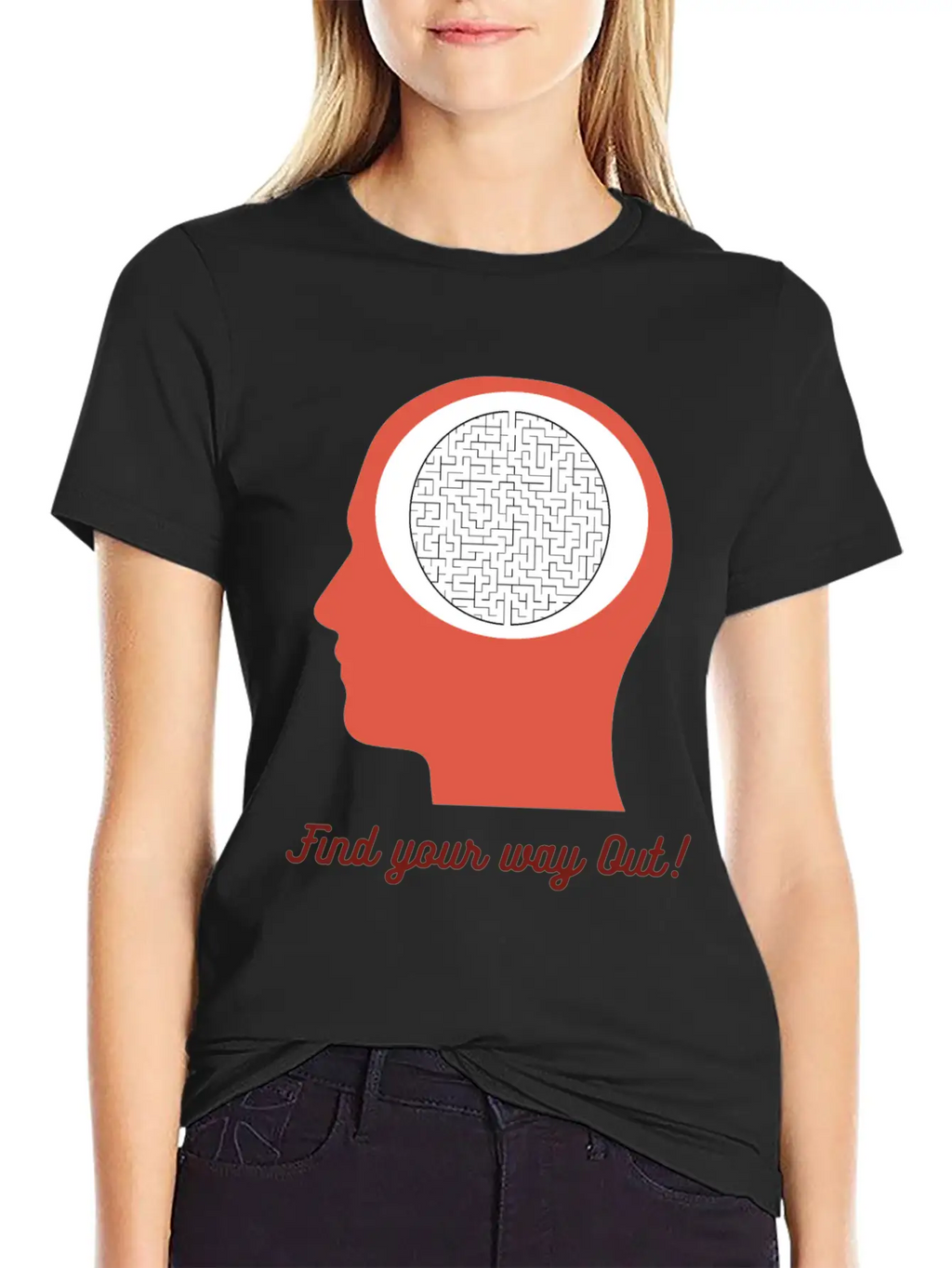 Find Your Way Out! Get Out Of Your Mind! Breathable Soft Cotton T-Shirt – Timeless Casual Look