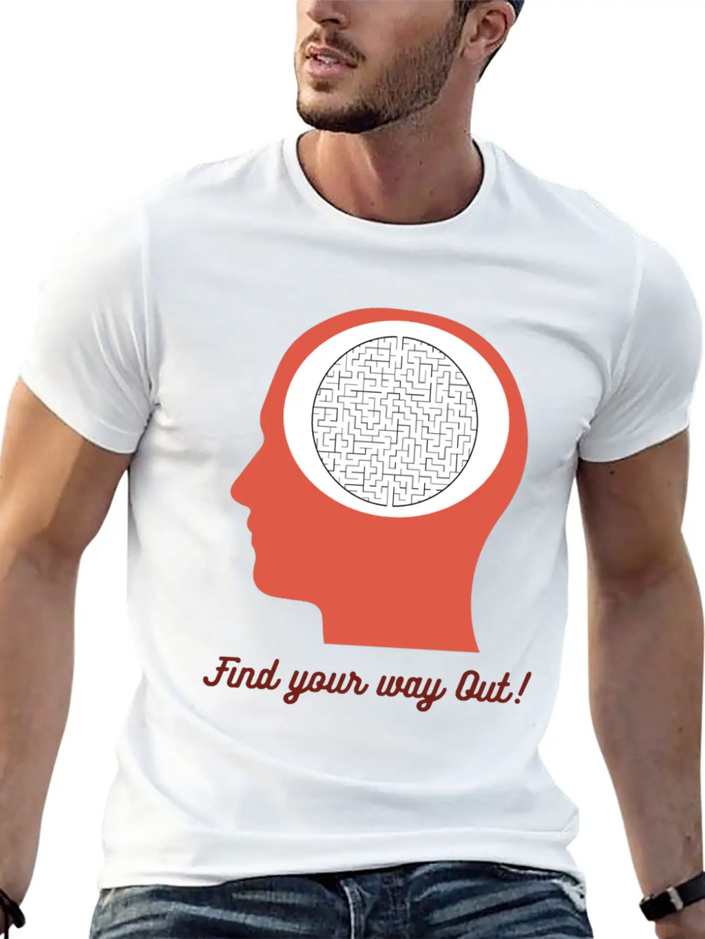Find Your Way Out! Get Out Of Your Mind! Breathable Soft Cotton T-Shirt – Timeless Casual Look