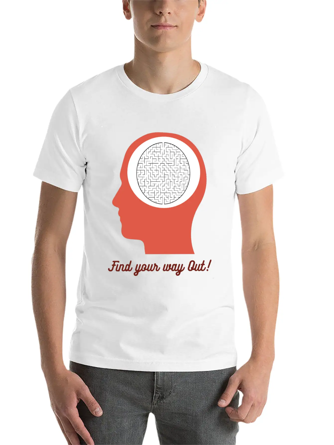 Find Your Way Out! Get Out Of Your Mind! Breathable Soft Cotton T-Shirt – Timeless Casual Look