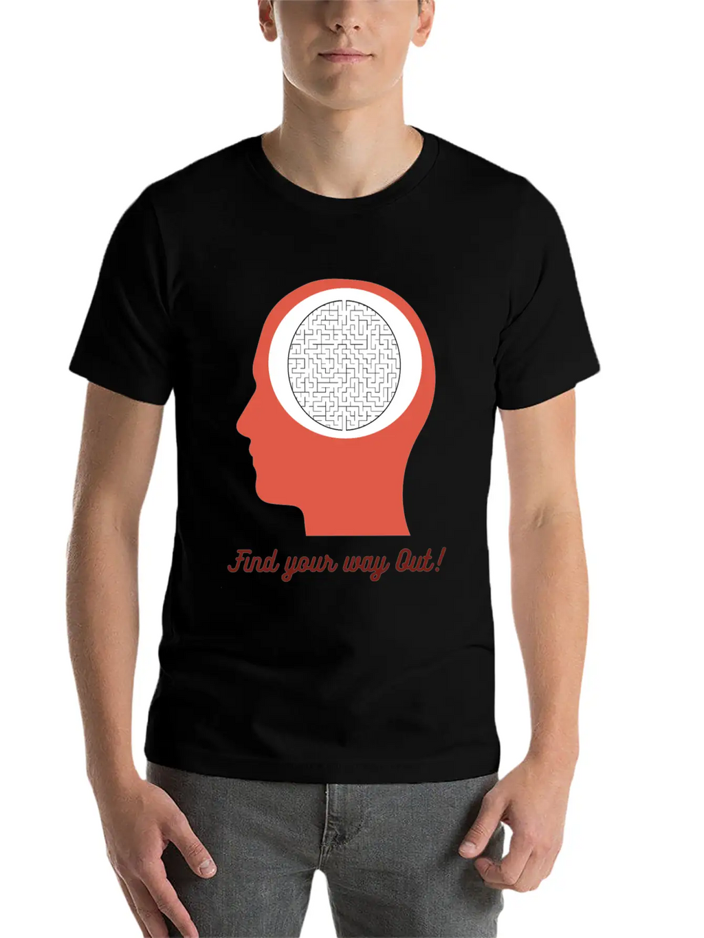 Find Your Way Out! Get Out Of Your Mind! Breathable Soft Cotton T-Shirt – Timeless Casual Look