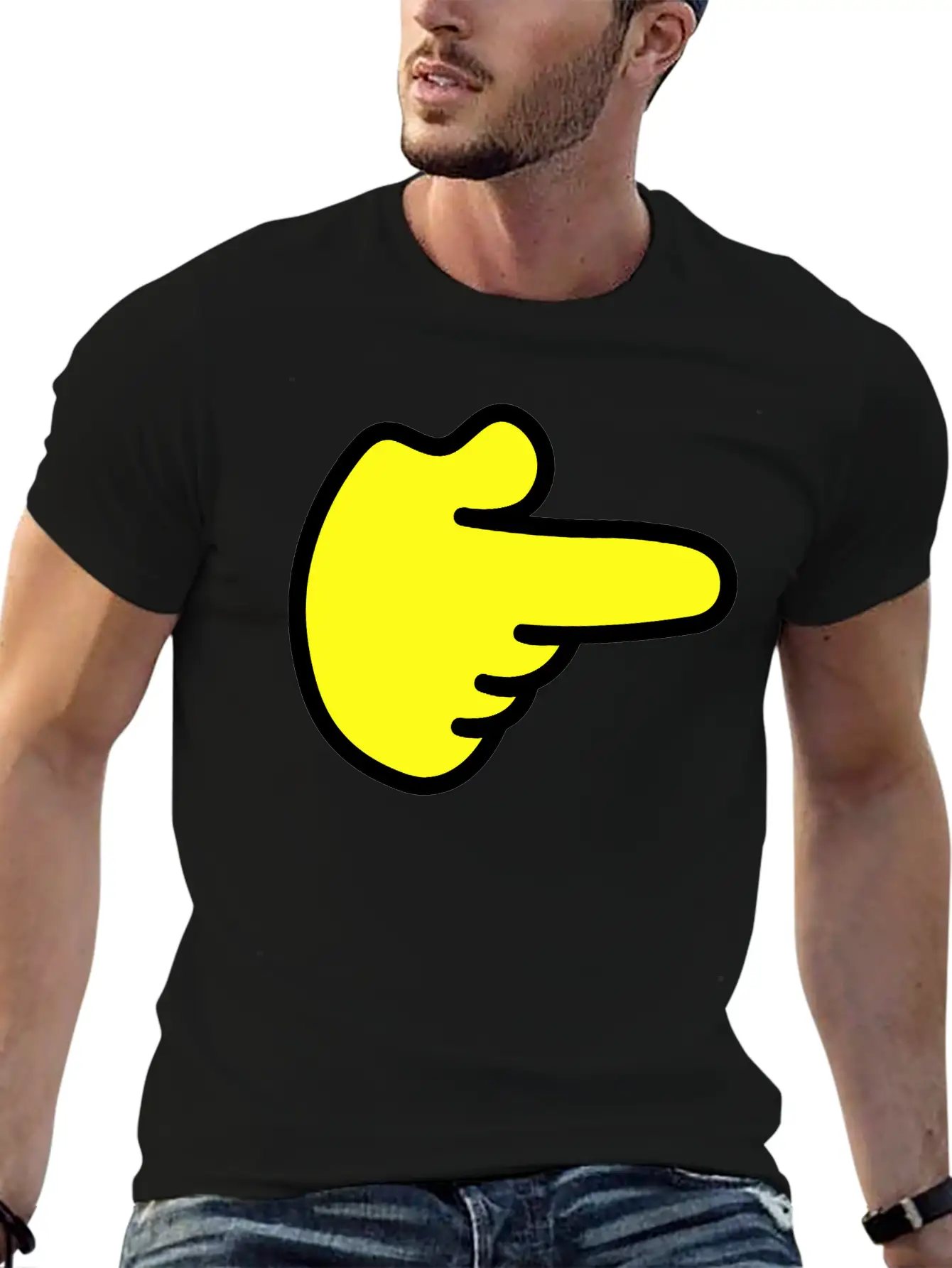 FINGER HAND POINTING RIGHT Modern Fit Casual T-Shirt – Clean And Versatile Design