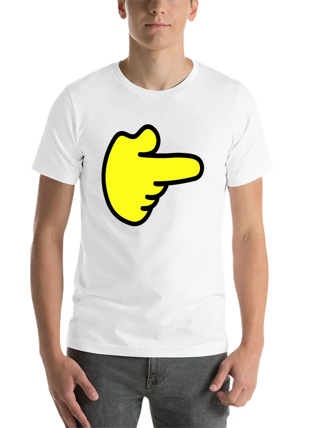 FINGER HAND POINTING RIGHT Modern Fit Casual T-Shirt – Clean And Versatile Design