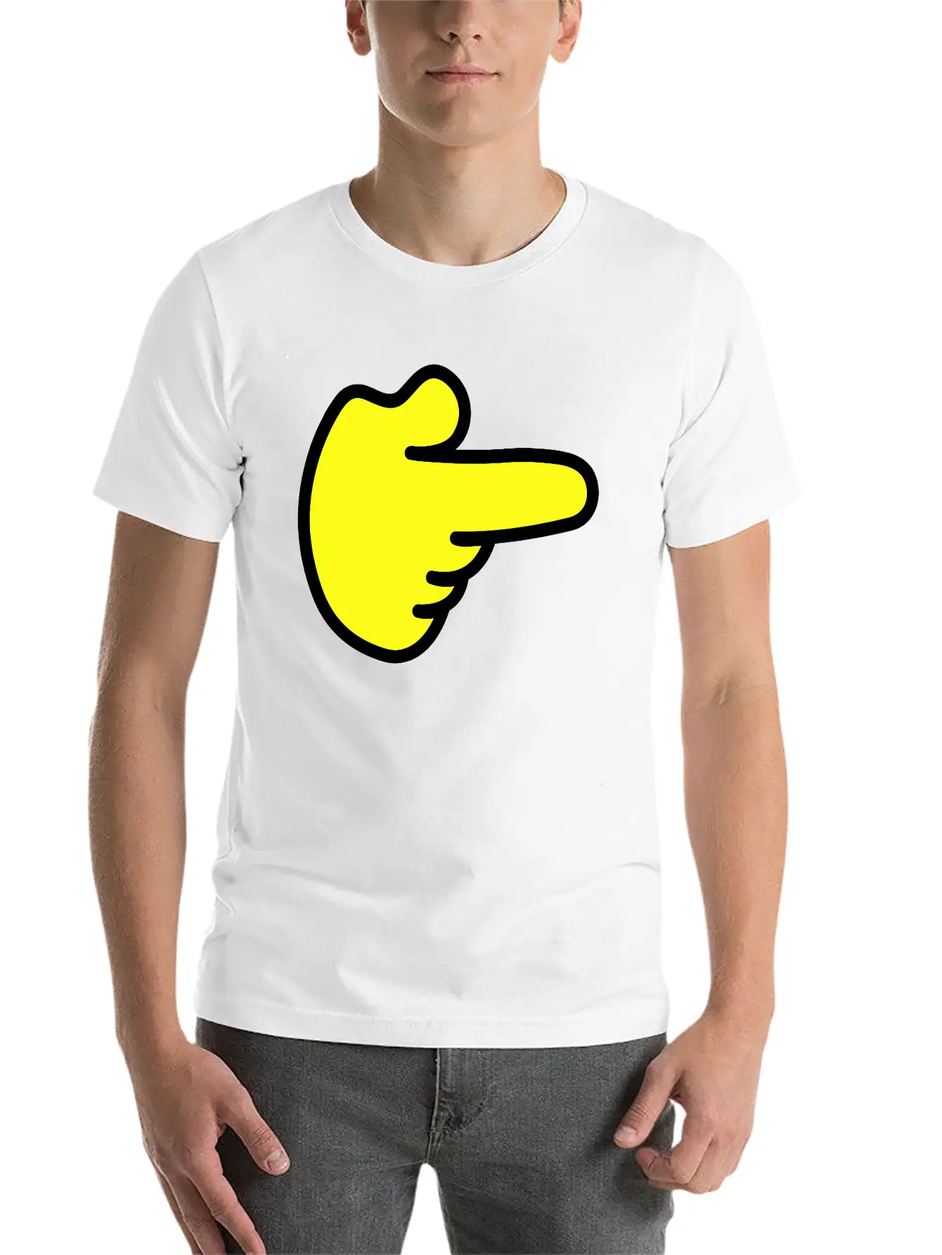 FINGER HAND POINTING RIGHT Modern Fit Casual T-Shirt – Clean And Versatile Design