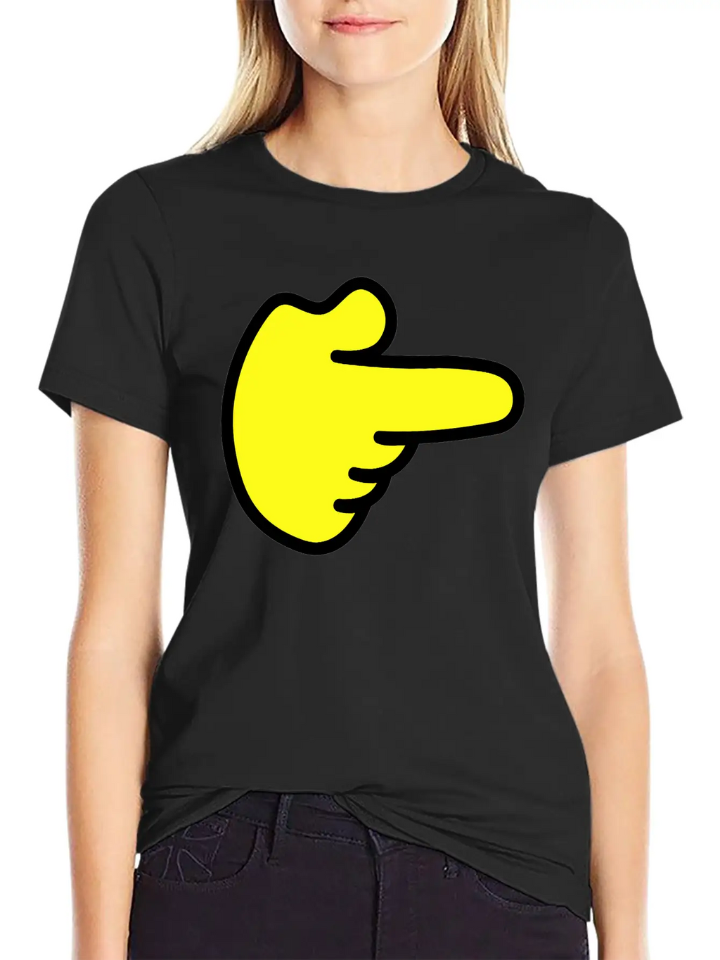 FINGER HAND POINTING RIGHT Modern Fit Casual T-Shirt – Clean And Versatile Design