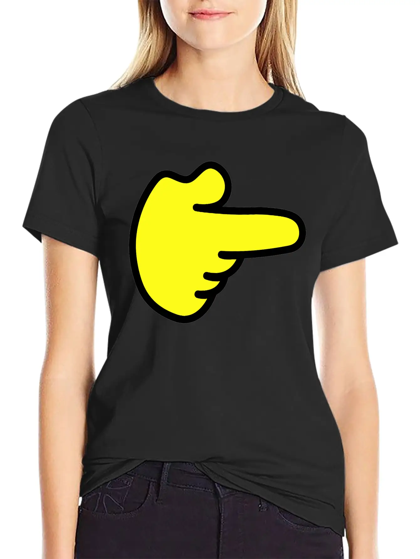 FINGER HAND POINTING RIGHT Modern Fit Casual T-Shirt – Clean And Versatile Design