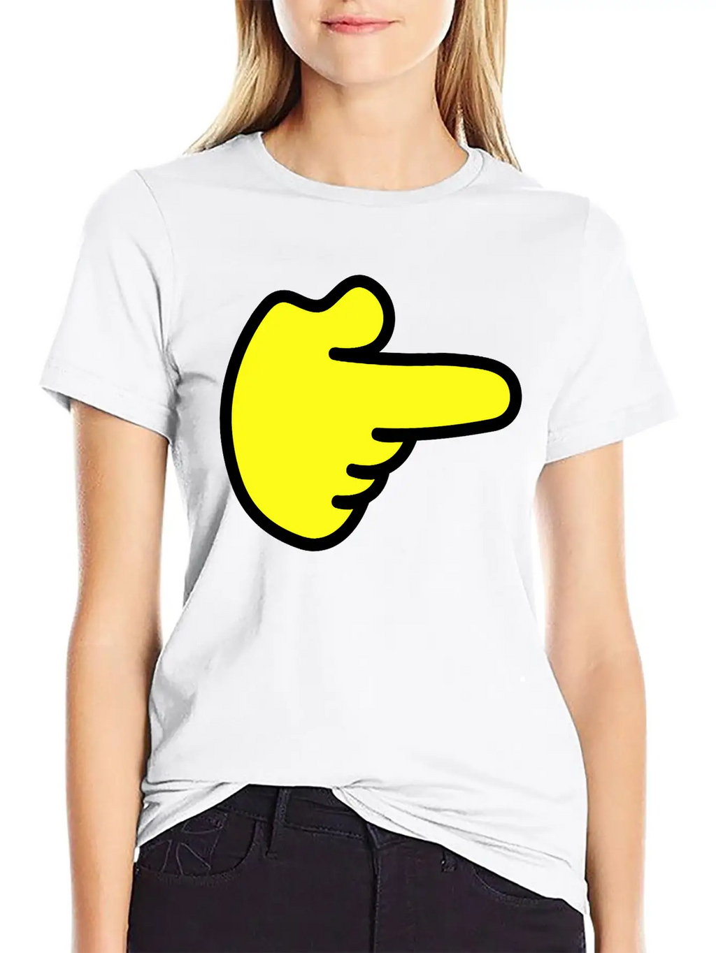 FINGER HAND POINTING RIGHT Modern Fit Casual T-Shirt – Clean And Versatile Design