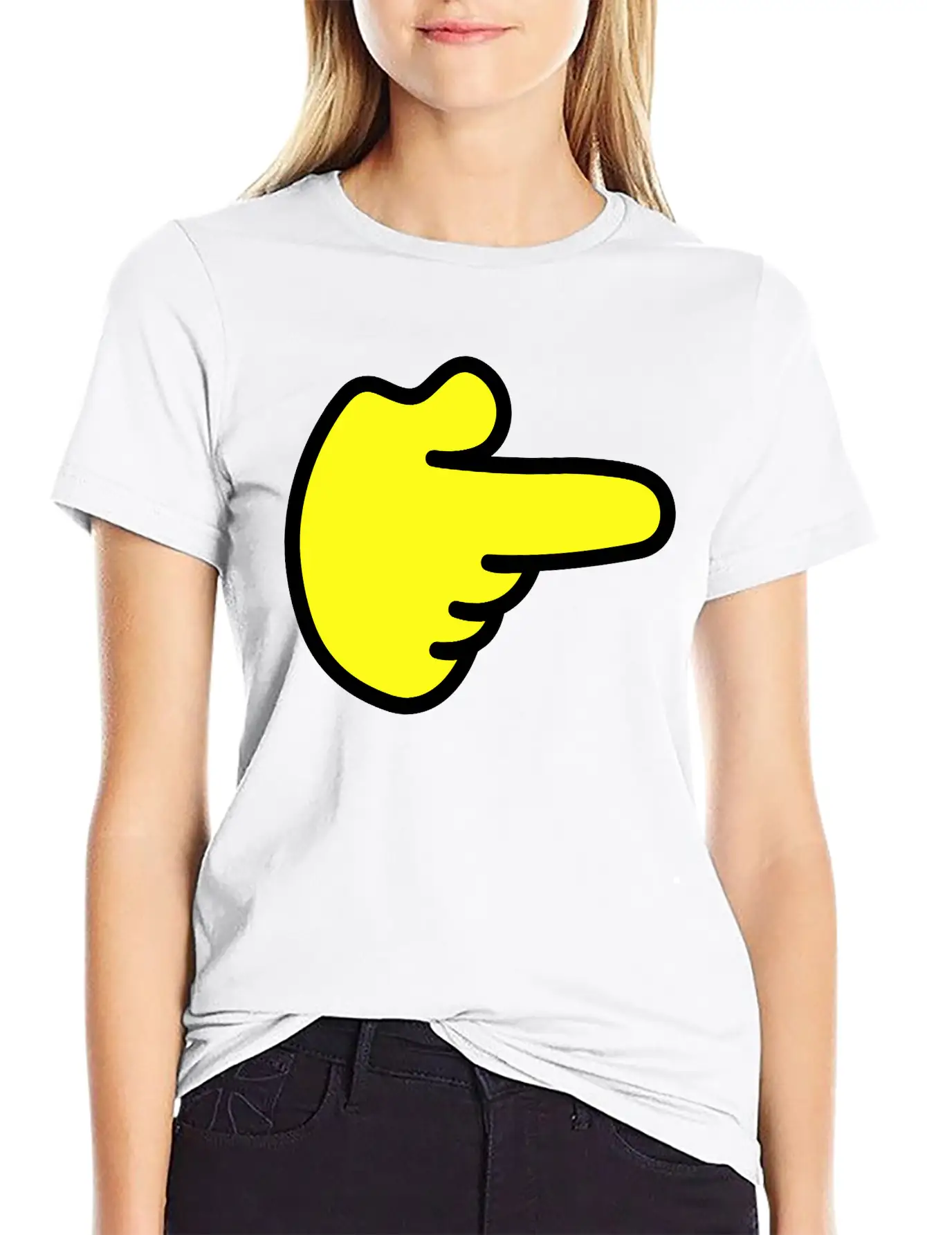 FINGER HAND POINTING RIGHT Modern Fit Casual T-Shirt – Clean And Versatile Design
