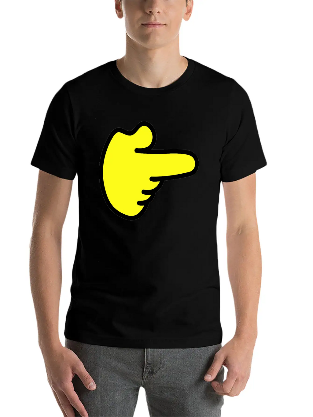 FINGER HAND POINTING RIGHT Modern Fit Casual T-Shirt – Clean And Versatile Design