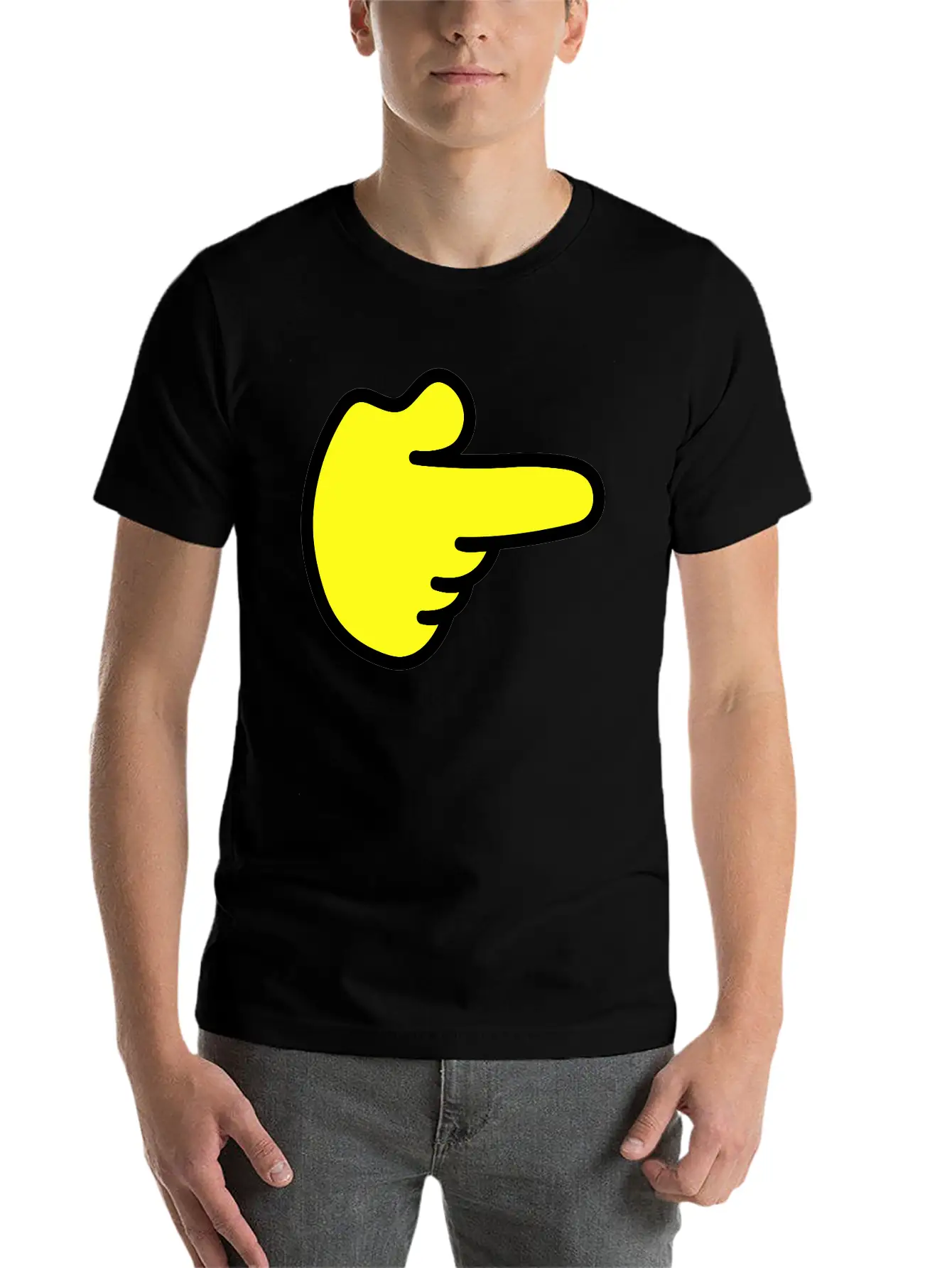 FINGER HAND POINTING RIGHT Modern Fit Casual T-Shirt – Clean And Versatile Design