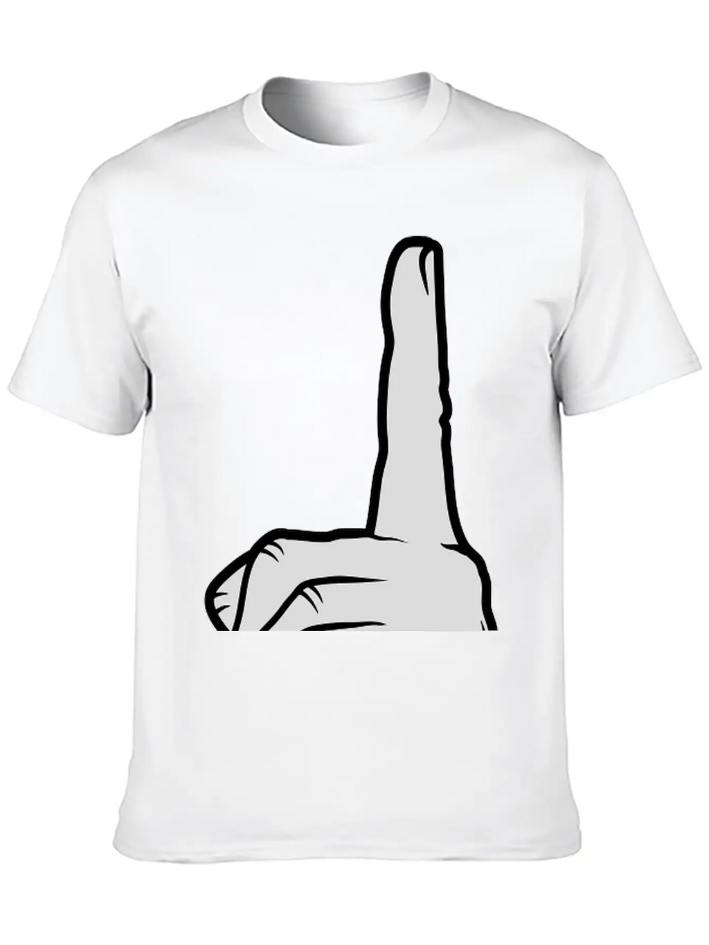 Finger Pointing Up Hand Basic Graphic T-Shirt – Daily Comfort In Soft Cotton