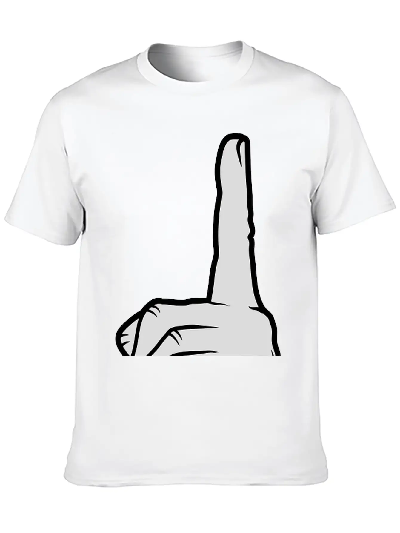Finger Pointing Up Hand Basic Graphic T-Shirt – Daily Comfort In Soft Cotton