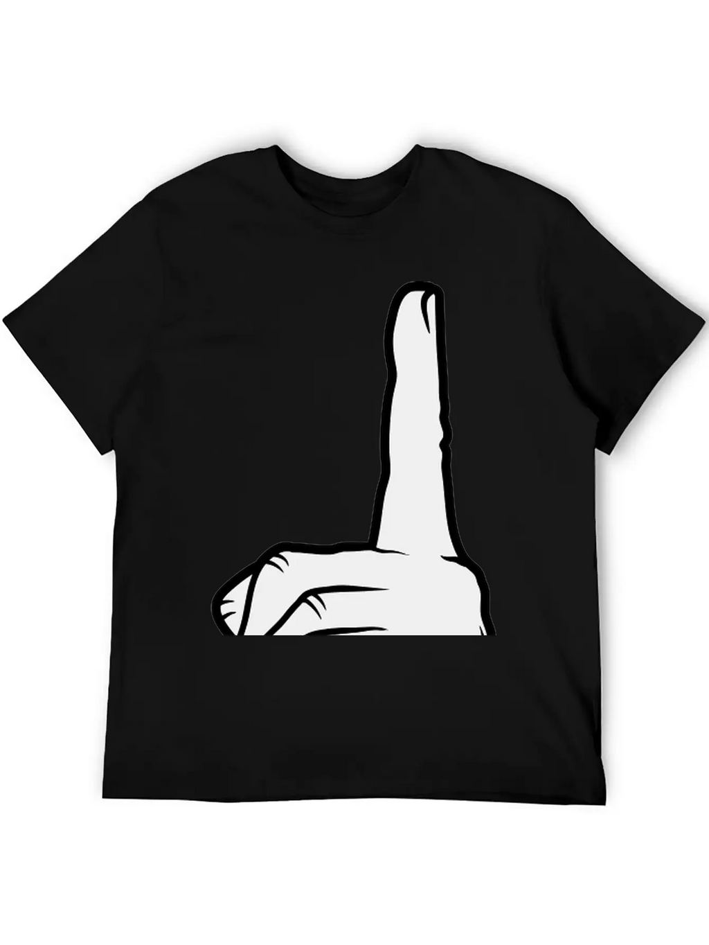 Finger Pointing Up Hand Basic Graphic T-Shirt – Daily Comfort In Soft Cotton