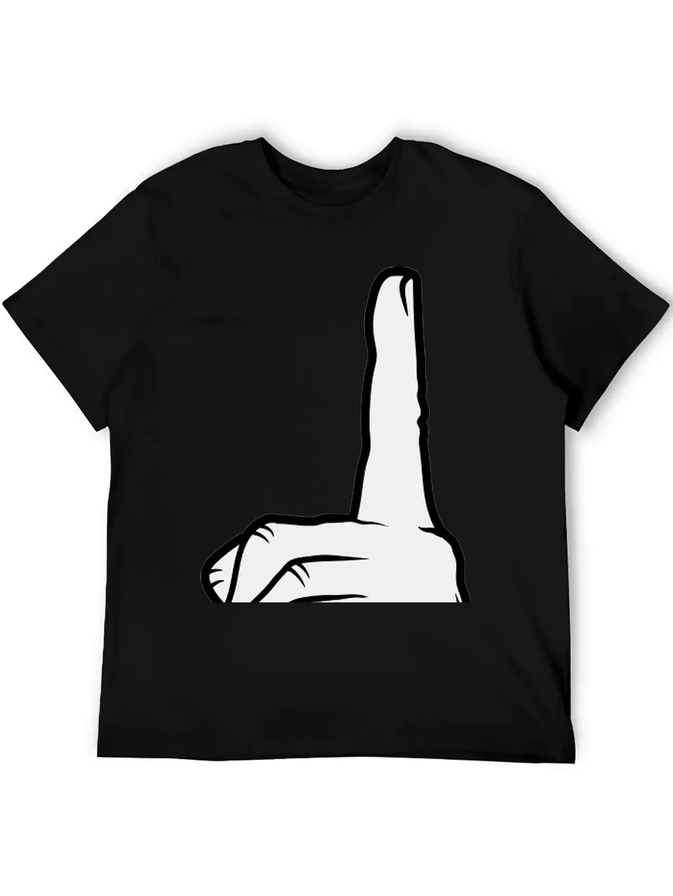 Finger Pointing Up Hand Basic Graphic T-Shirt – Daily Comfort In Soft Cotton