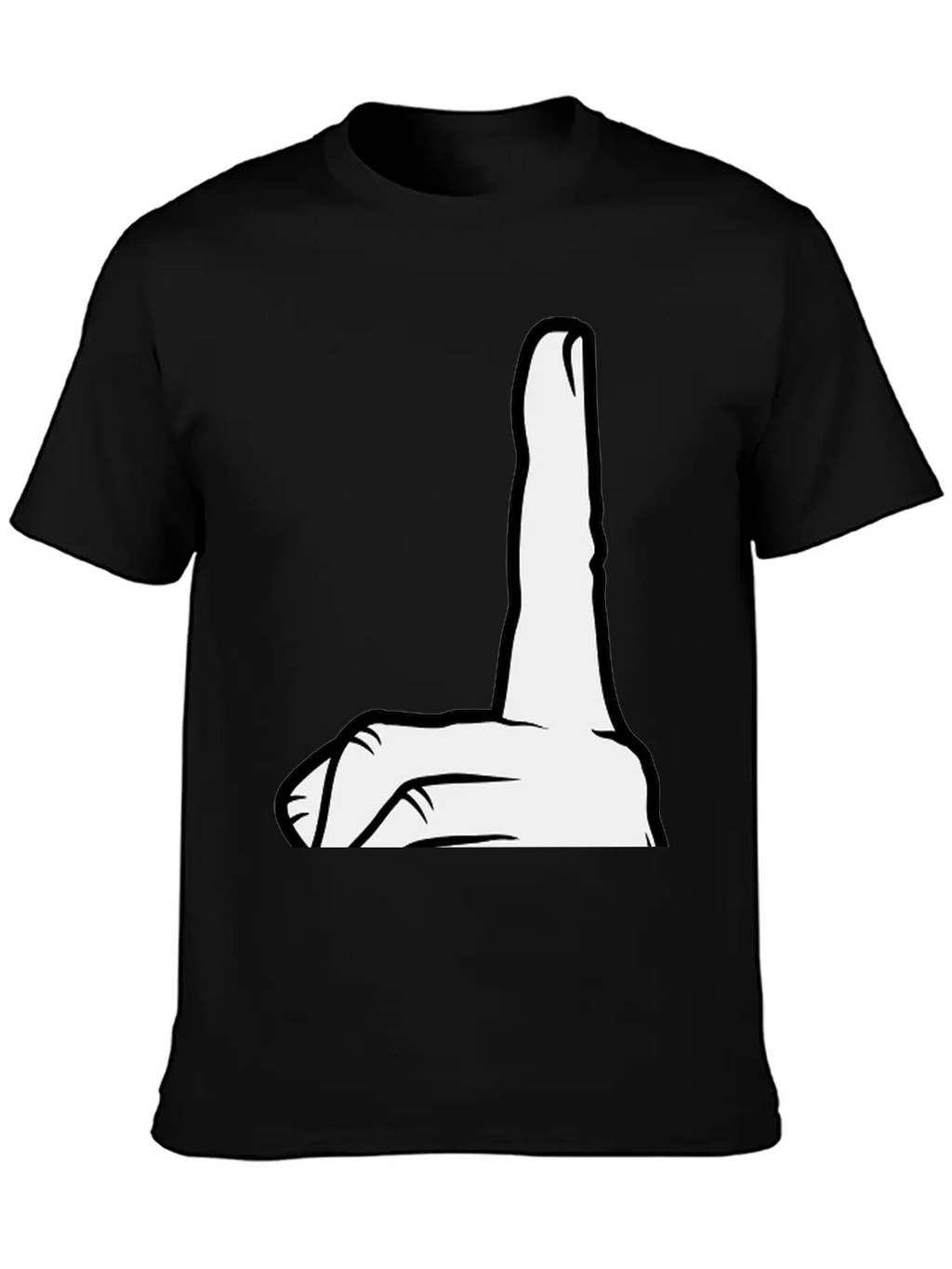 Finger Pointing Up Hand Basic Graphic T-Shirt – Daily Comfort In Soft Cotton