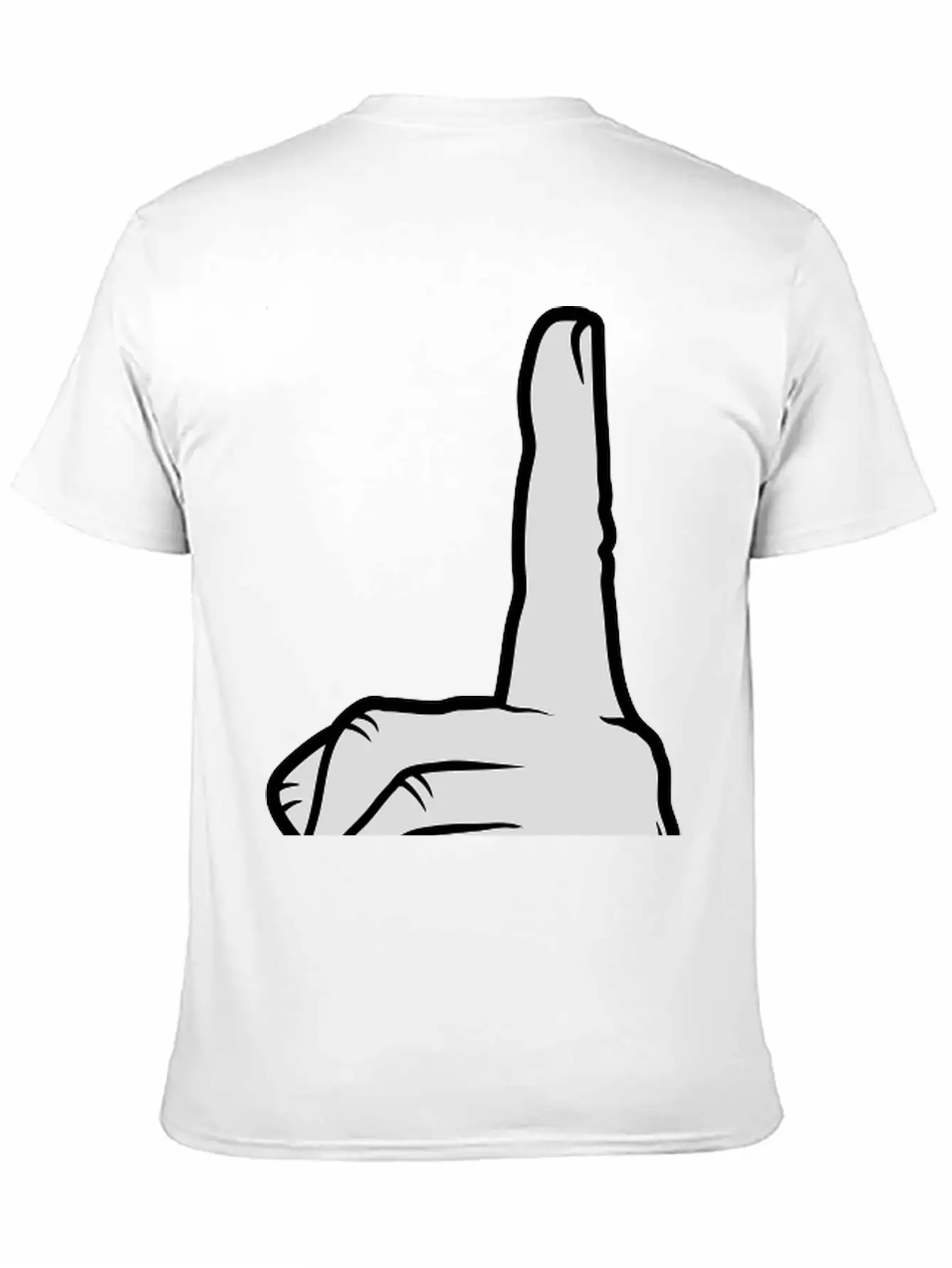 Finger Pointing Up Hand Basic Graphic T-Shirt – Daily Comfort In Soft Cotton
