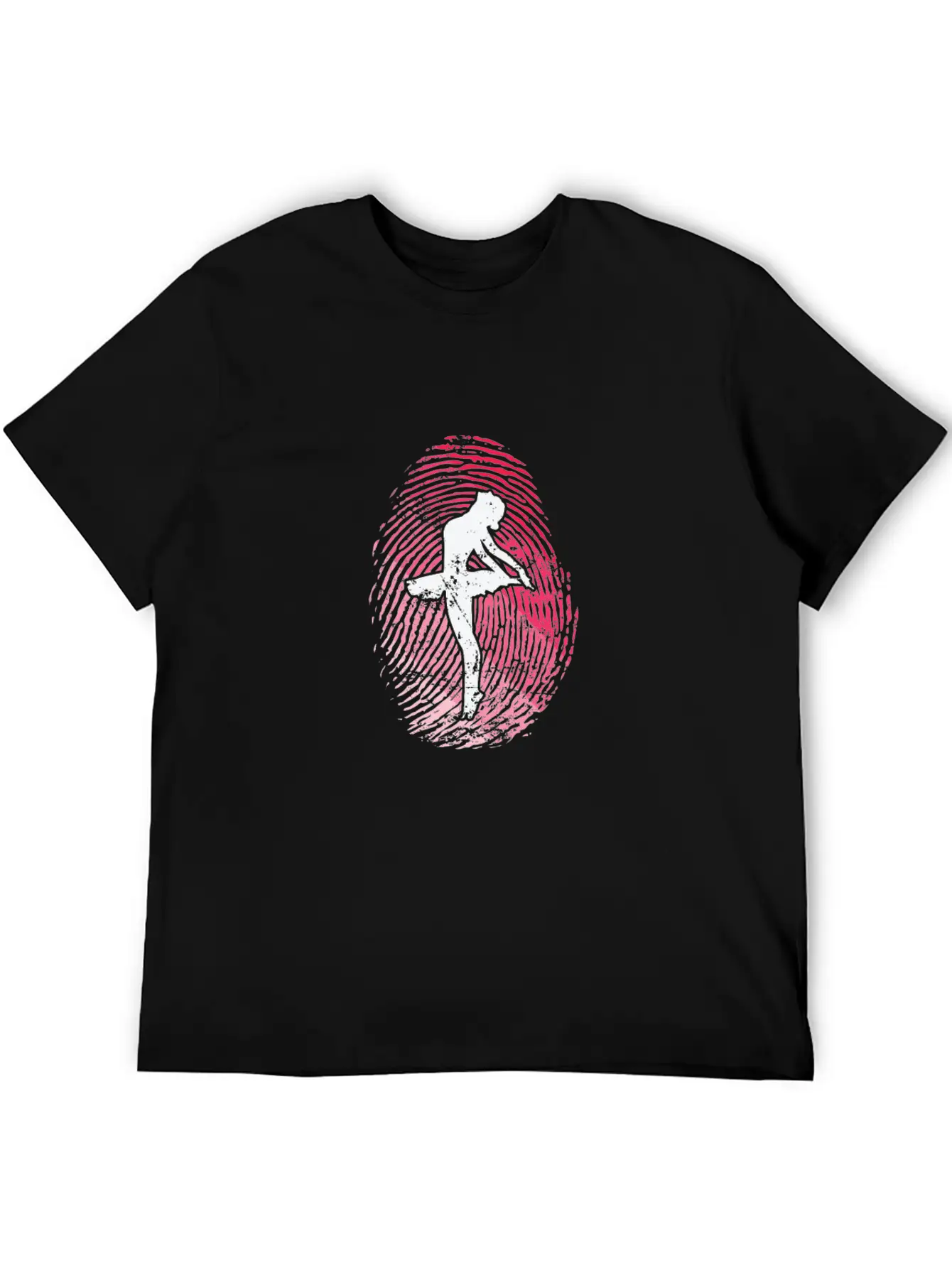 Fingerprint Ballet Dance Unisex Casual T-Shirt – Clean Design For Daily Comfort