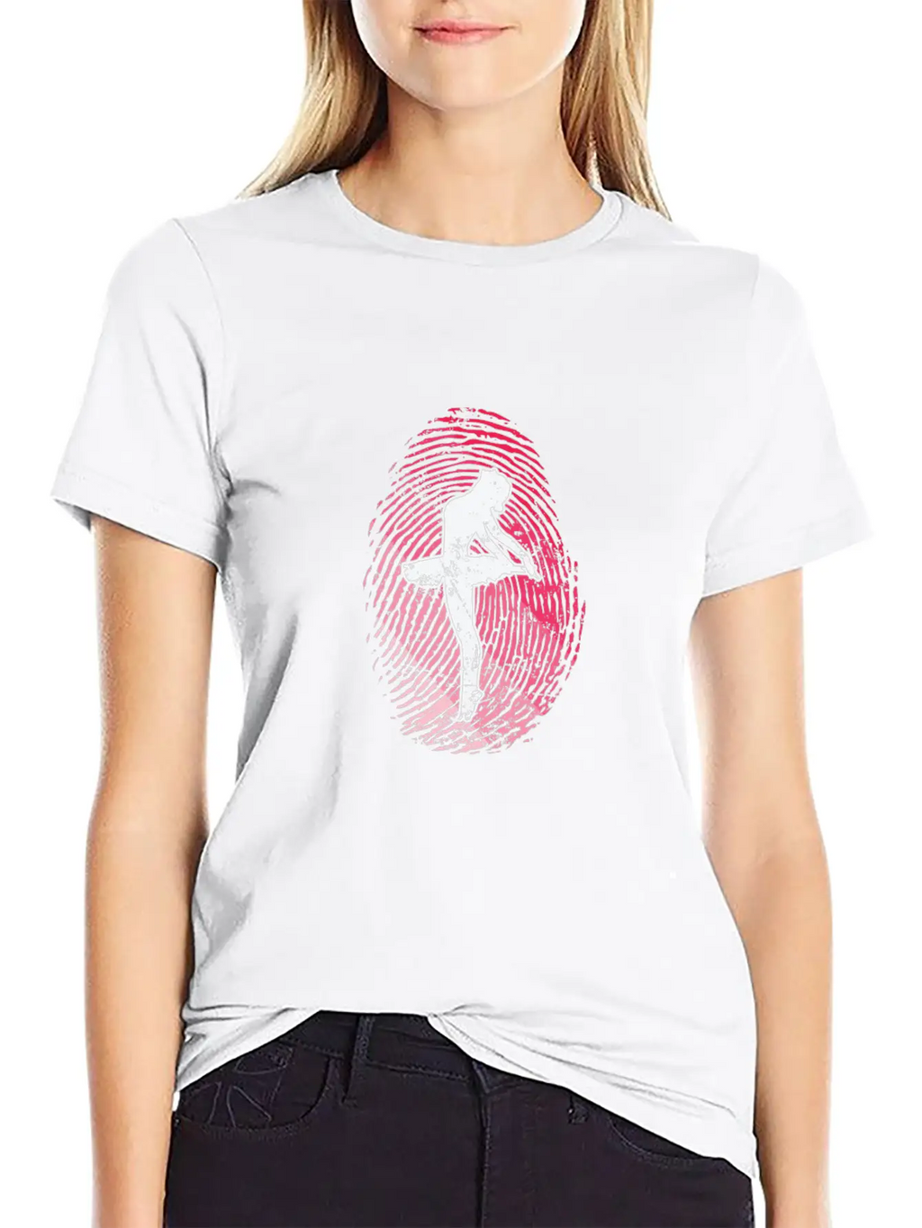 Fingerprint Ballet Dance Unisex Casual T-Shirt – Clean Design For Daily Comfort