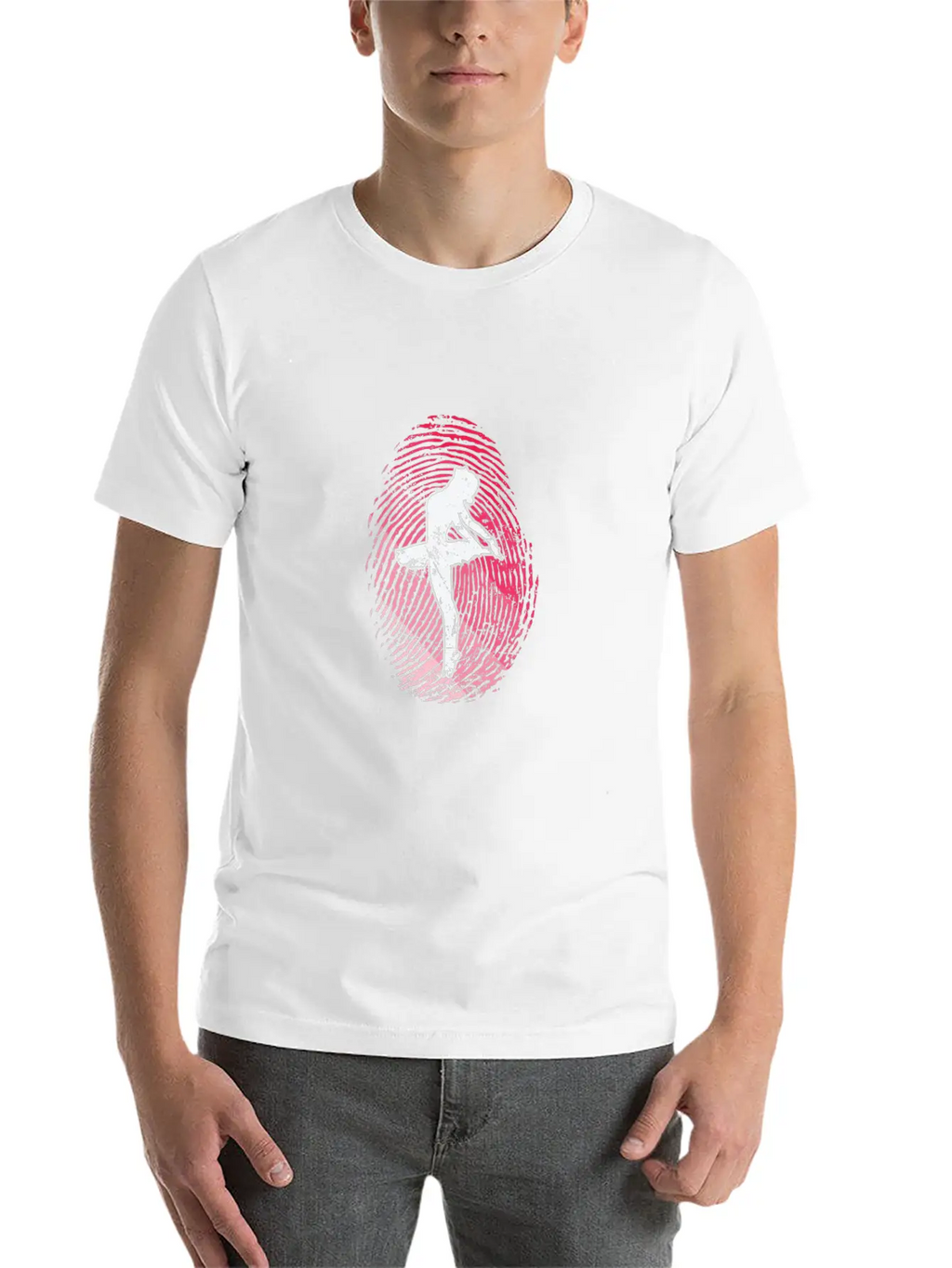 Fingerprint Ballet Dance Unisex Casual T-Shirt – Clean Design For Daily Comfort