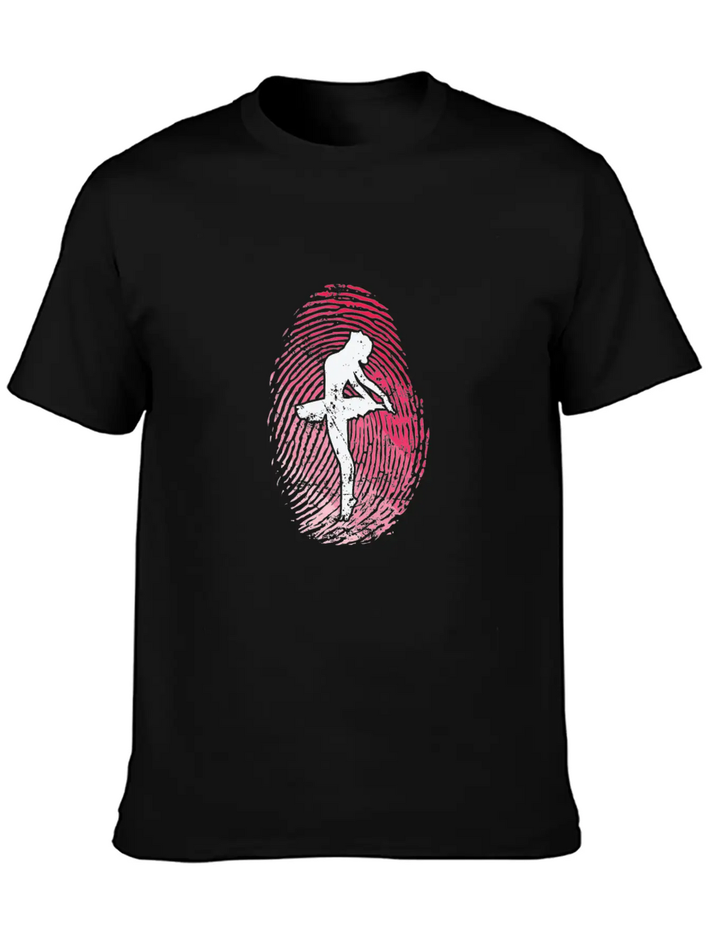 Fingerprint Ballet Dance Unisex Casual T-Shirt – Clean Design For Daily Comfort