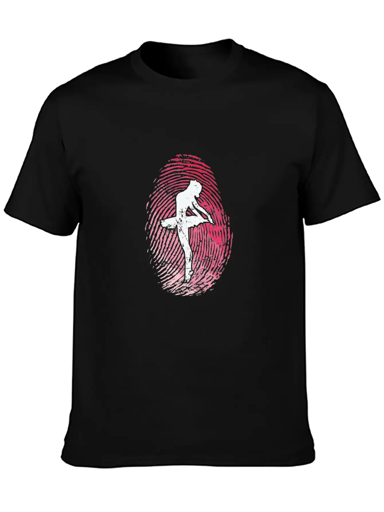 Fingerprint Ballet Dance Unisex Casual T-Shirt – Clean Design For Daily Comfort