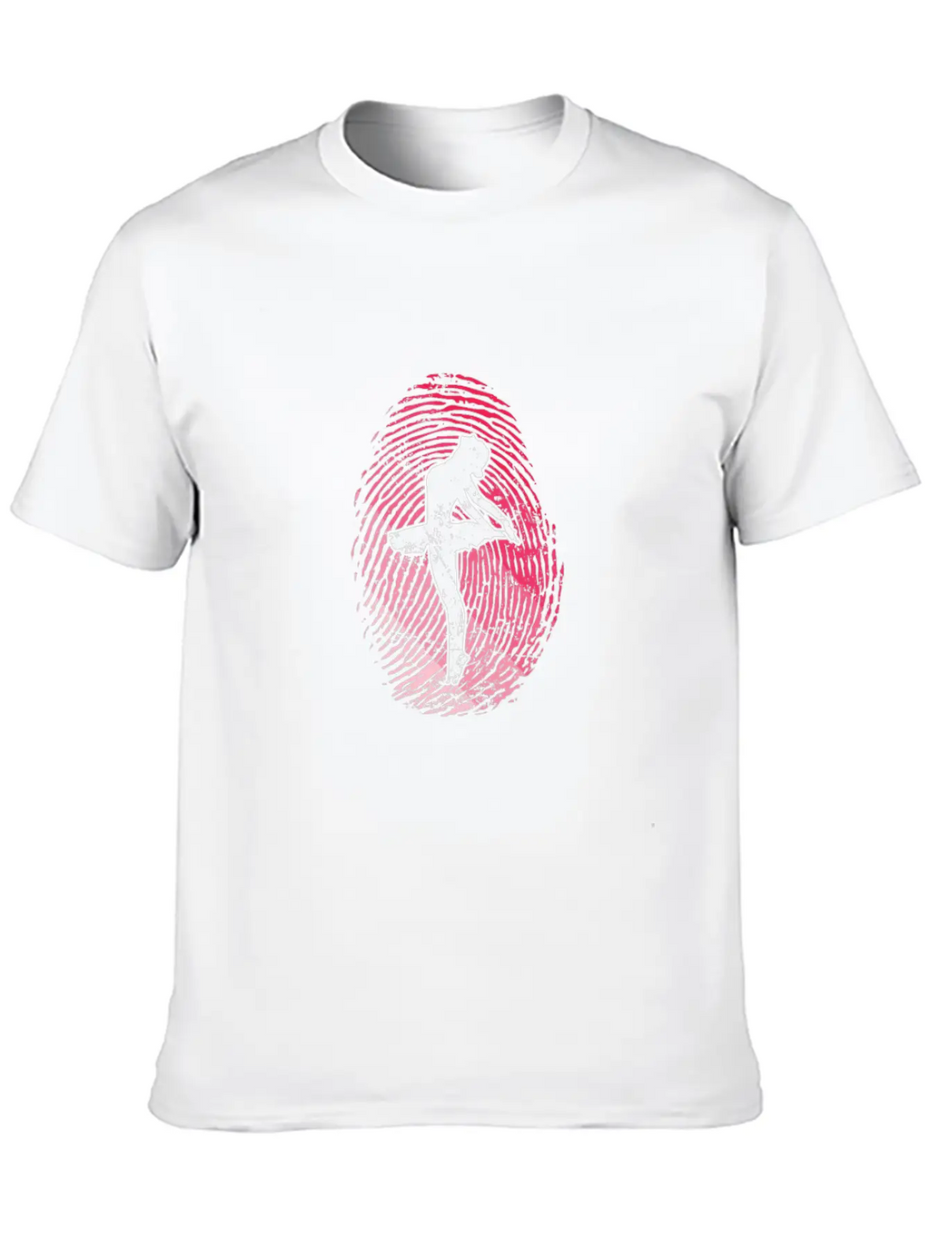 Fingerprint Ballet Dance Unisex Casual T-Shirt – Clean Design For Daily Comfort