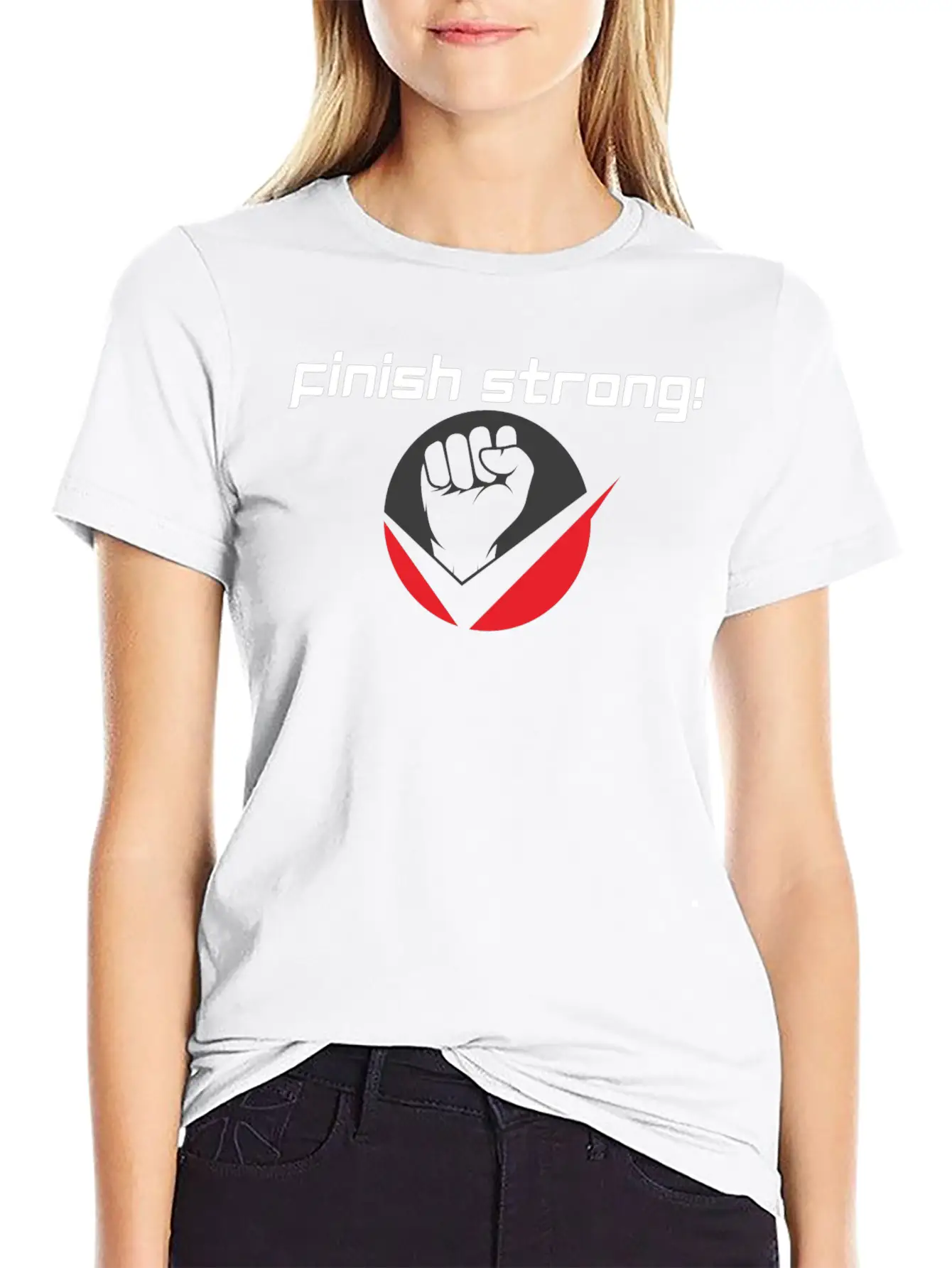Finish Strong |Finish | Strong | Jesus Stylish Everyday T-Shirt – Unisex Basic Cotton Tee