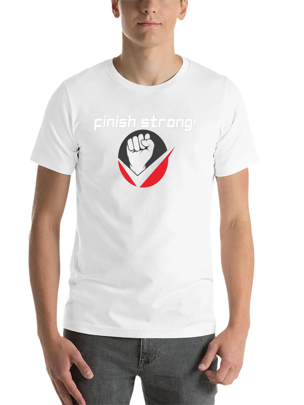 Finish Strong |Finish | Strong | Jesus Stylish Everyday T-Shirt – Unisex Basic Cotton Tee