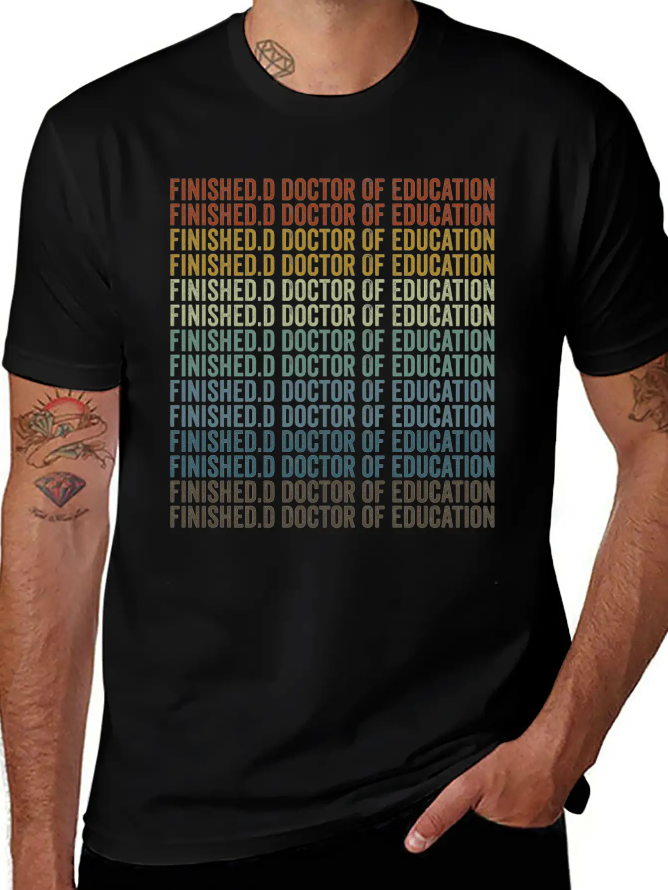 Finished.d Doctor Of Education Doctor Relaxed Everyday Tee – Lightweight And Durable Cotton