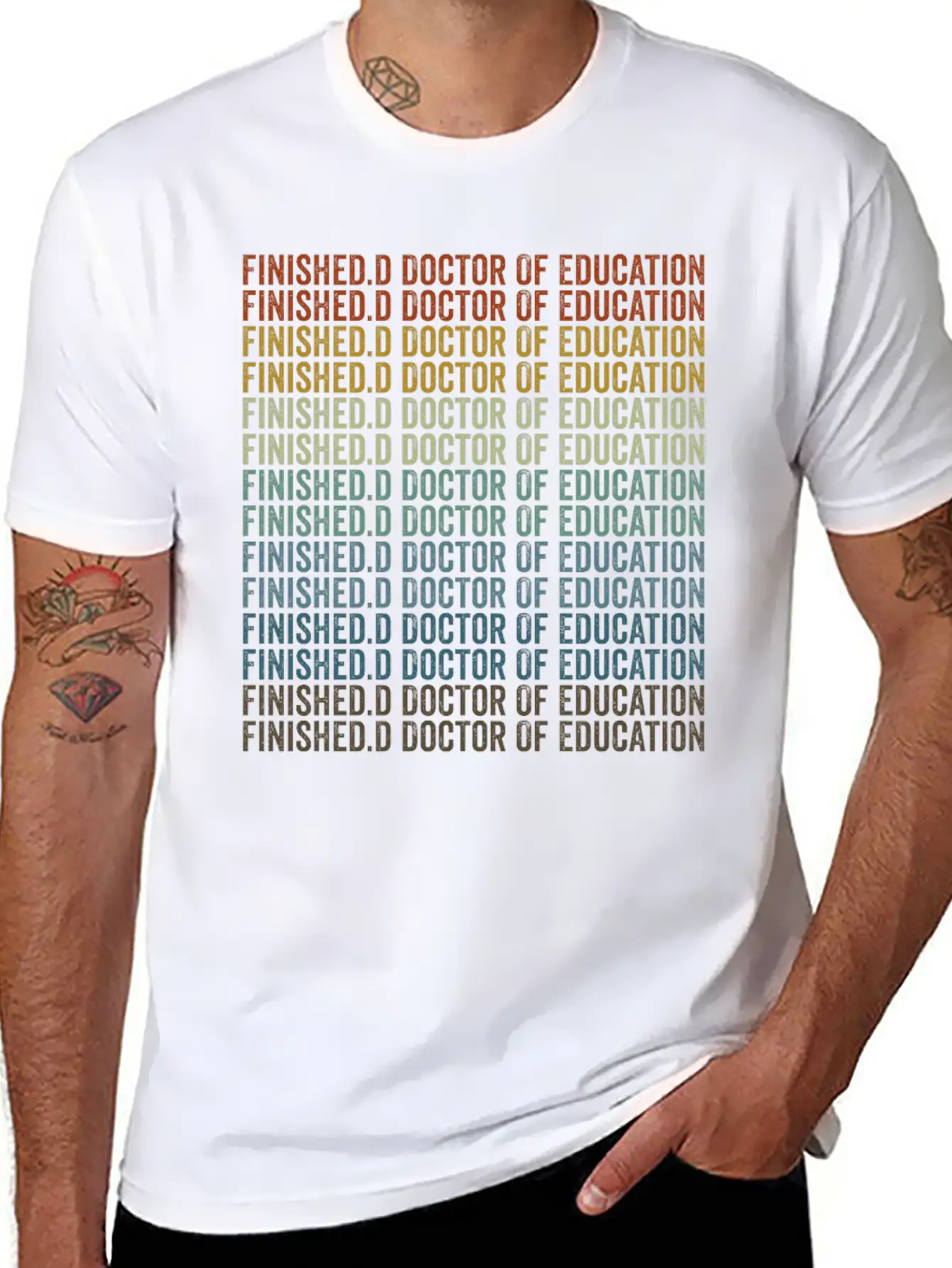 Finished.d Doctor Of Education Doctor Relaxed Everyday Tee – Lightweight And Durable Cotton