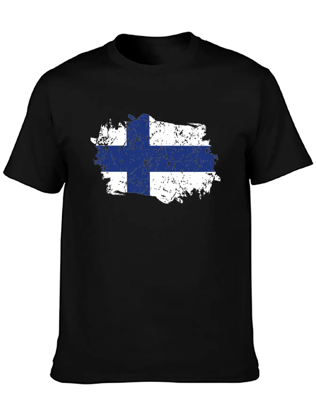 Finland Flag Grunge Country Flag Finland Stylish Everyday T-Shirt – Unisex Basic Cotton Tee