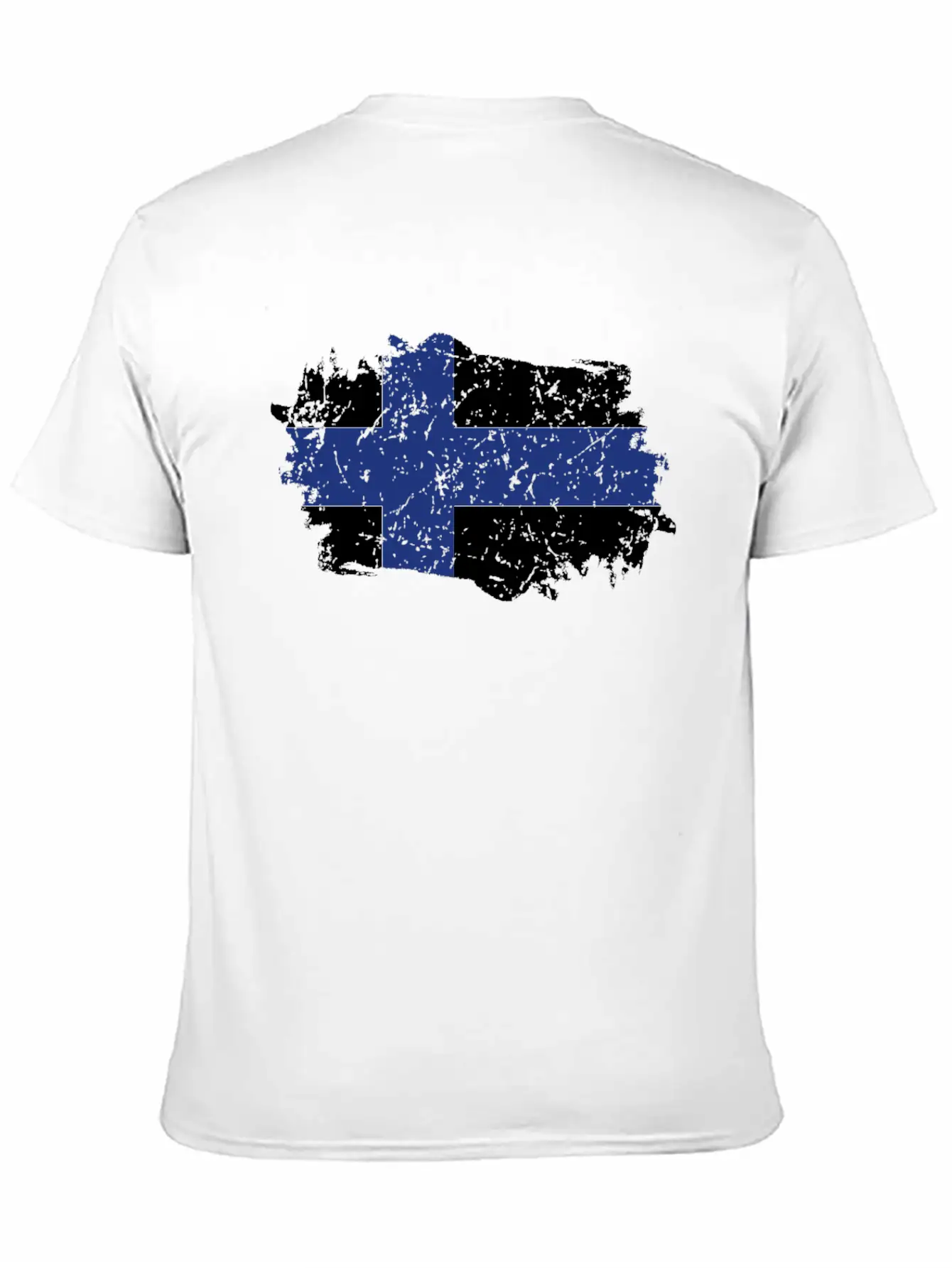 Finland Flag Grunge Country Flag Finland Stylish Everyday T-Shirt – Unisex Basic Cotton Tee