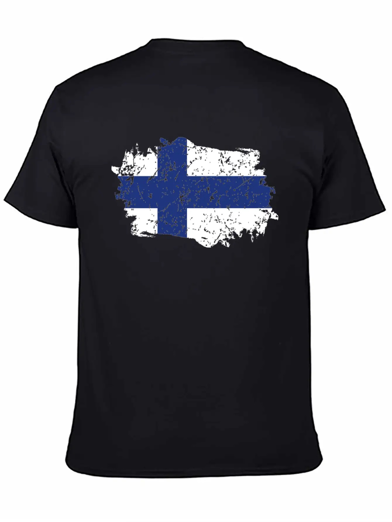 Finland Flag Grunge Country Flag Finland Stylish Everyday T-Shirt – Unisex Basic Cotton Tee