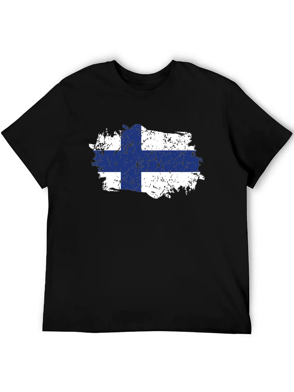 Finland Flag Grunge Country Flag Finland Stylish Everyday T-Shirt – Unisex Basic Cotton Tee
