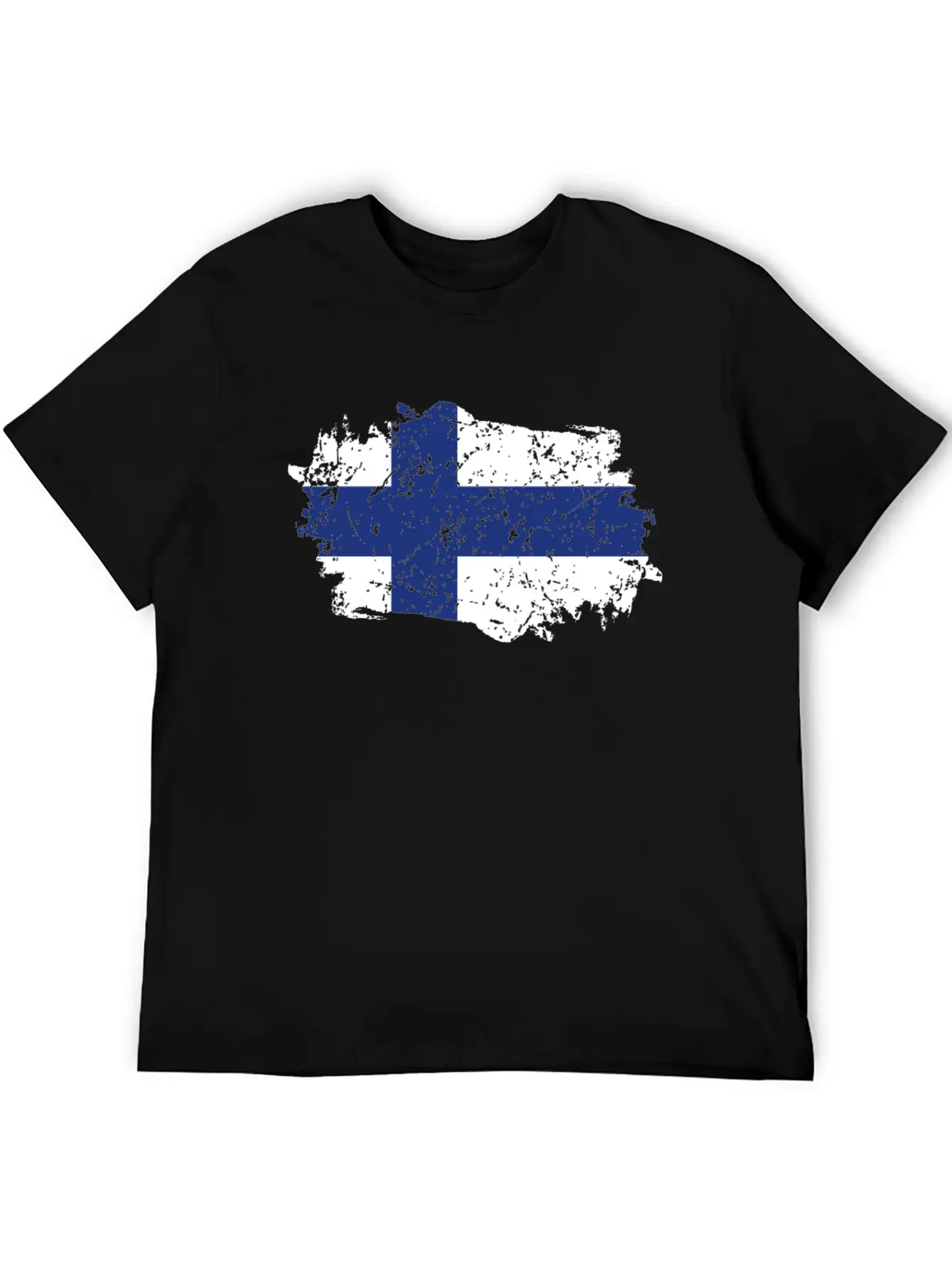 Finland Flag Grunge Country Flag Finland Stylish Everyday T-Shirt – Unisex Basic Cotton Tee