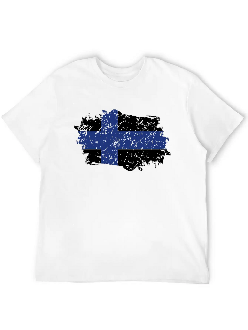 Finland Flag Grunge Country Flag Finland Stylish Everyday T-Shirt – Unisex Basic Cotton Tee
