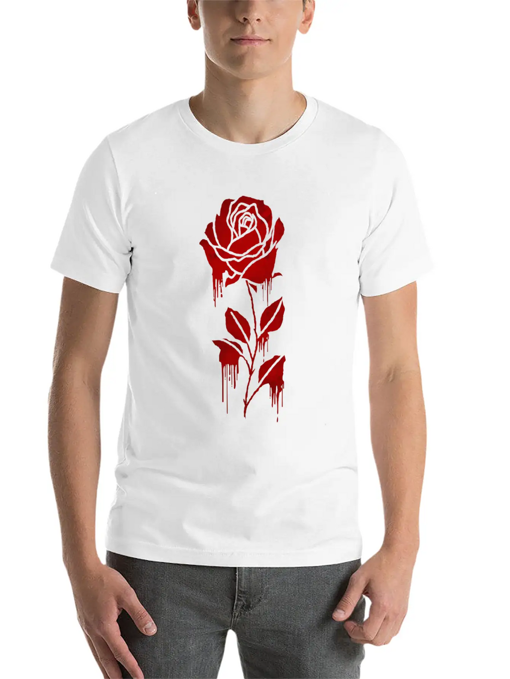 Finnish Goth Aesthetic Gothic Rose Goth Modern Fit Casual T-Shirt – Clean And Versatile Design