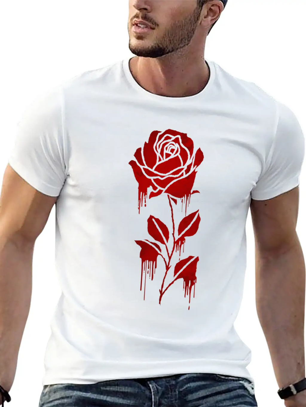 Finnish Goth Aesthetic Gothic Rose Goth Modern Fit Casual T-Shirt – Clean And Versatile Design