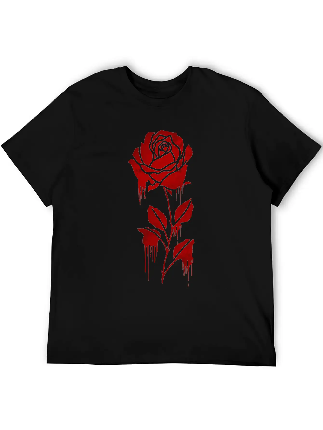 Finnish Goth Aesthetic Gothic Rose Goth Modern Fit Casual T-Shirt – Clean And Versatile Design