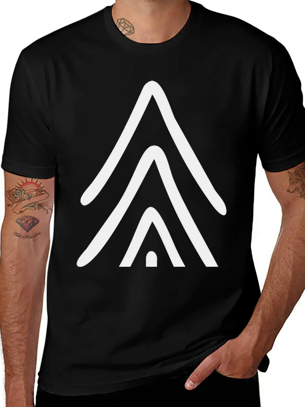 Fir Purist Minimal Drawing Nature Tree Classic Cotton Tee – Unisex Comfort For Any Season