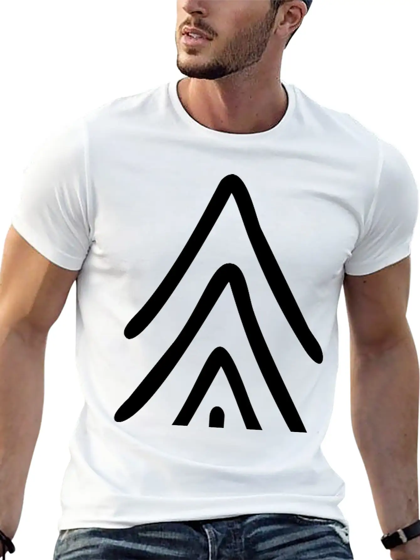 Fir Purist Minimal Drawing Nature Tree Classic Cotton Tee – Unisex Comfort For Any Season