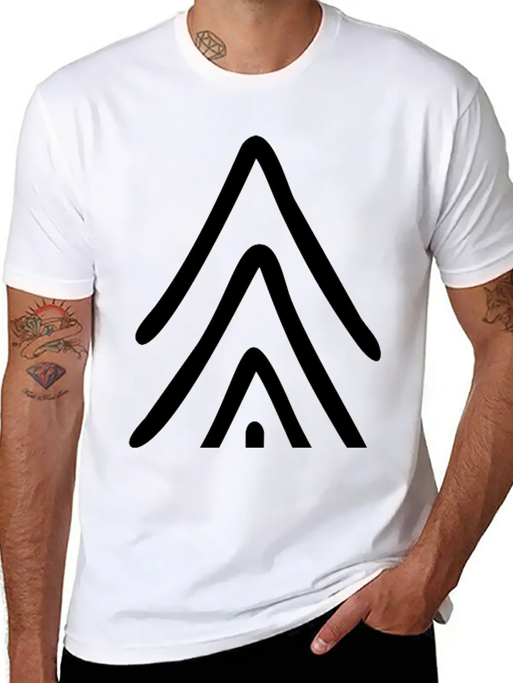 Fir Purist Minimal Drawing Nature Tree Classic Cotton Tee – Unisex Comfort For Any Season