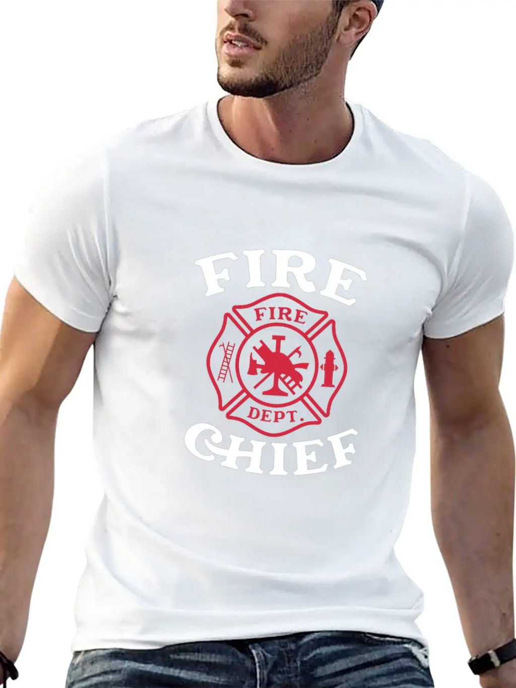 Fire Chief Fire Dept, Firefighter Unisex Casual T-Shirt – Clean Design For Daily Comfort