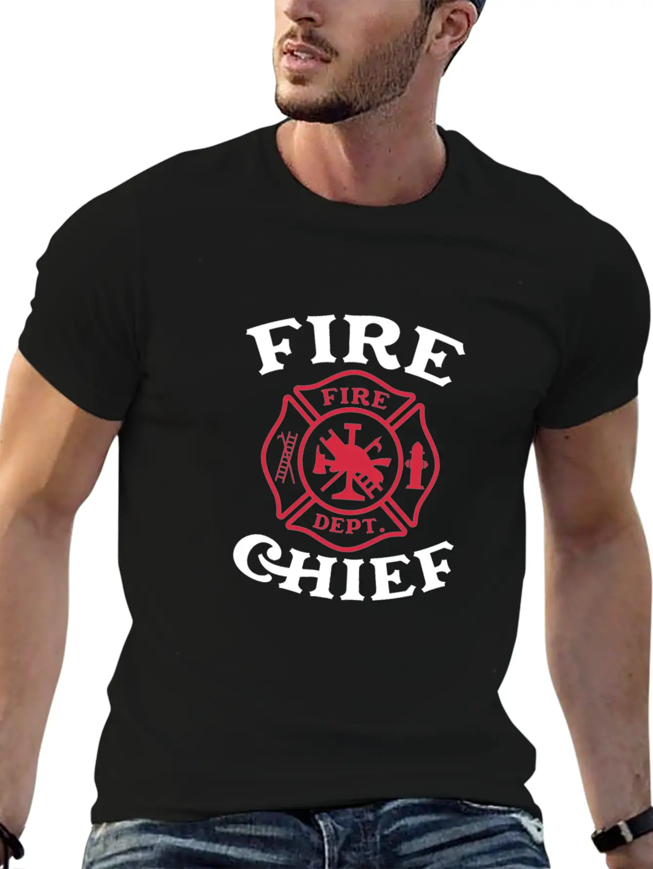 Fire Chief Fire Dept, Firefighter Unisex Casual T-Shirt – Clean Design For Daily Comfort